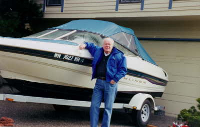 Me with our Smalll Boat